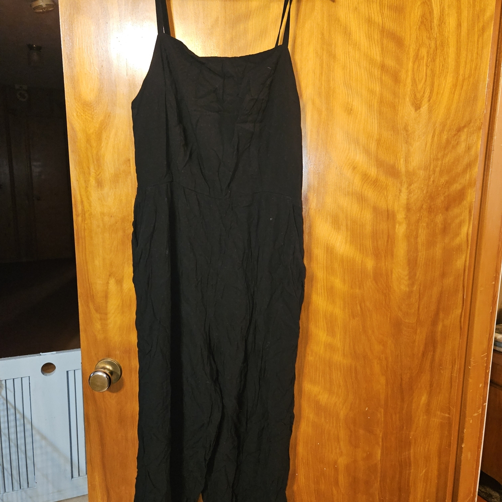 Old Navy Black Textured Jumpsuit